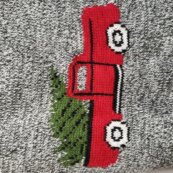 Petrageous Designs NWT Dog Apparel Gray Sweater with Red Truck and Tree Design - Picture 2 of 6